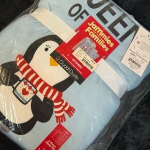 Cuddl Duds Light Blue Penguin Pajama Set